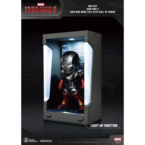 Iron Man 3 Iron Man MK XXII MEA-022 Figure with Hall of Armor Display