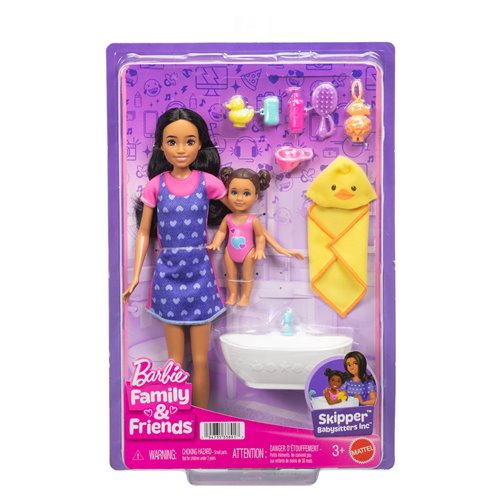 Barbie Family & Friends Playset and Doll Case of 3