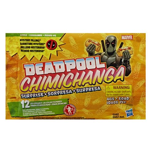 Deadpool Chimichanga Surprise Series 1 Red With Blue Skateboard & Umbrella 