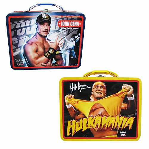 WWE John Cena and Hulk Hogan Tin Tote Lunch Box Set