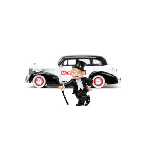 Monopoly Hollywood Rides 1939 Chevrolet Master Deluxe 1:24 Scale Die-Cast Metal Vehicle with Mr. Mon