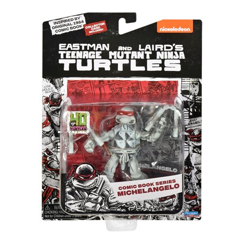 Teenage Mutant Ninja Turtles Classic Comic Book Series Black and White Turtles Action Figure 4-Pack