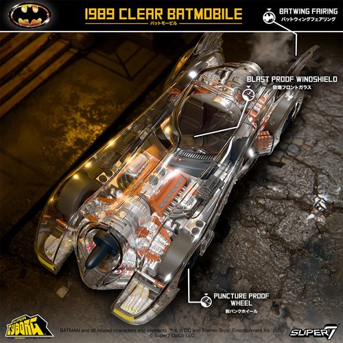 Batman 1989 Batmobile (Clear) Super Cyborg Vehicle