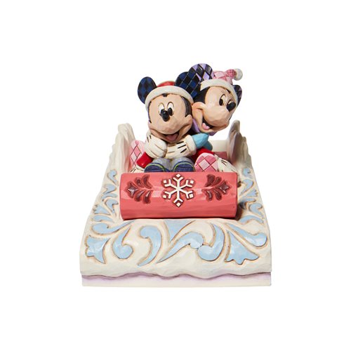 Disney Traditions Mickey and Minnie Sledding Sweethearts by Jim Shore Statue