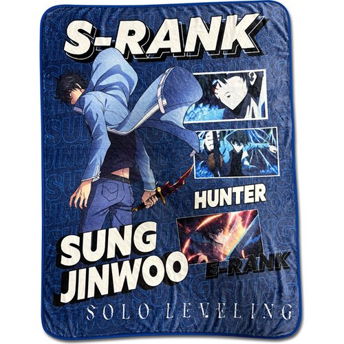 Solo Leveling S1 Sung Jinwoo S Rank Hunter Screenshot 2 Throw Blanket
