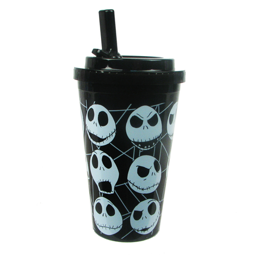 Silver Buffalo Disney The Nightmare Before Christmas Tumbler With Lid And  Straw
