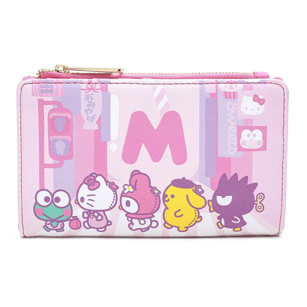 Sanrio Hello Kitty Black and Pink Patent Purse and Wallet 