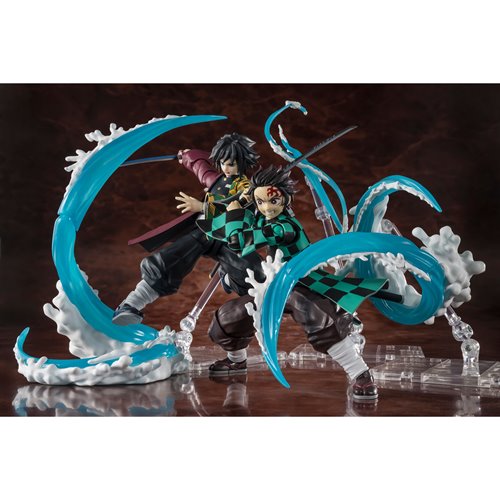 Demon Slayer: Kimetsu No Yaiba Tanjiro Kamado and Giyu Tomioka Water Breathing S.H.Figuarts Action F
