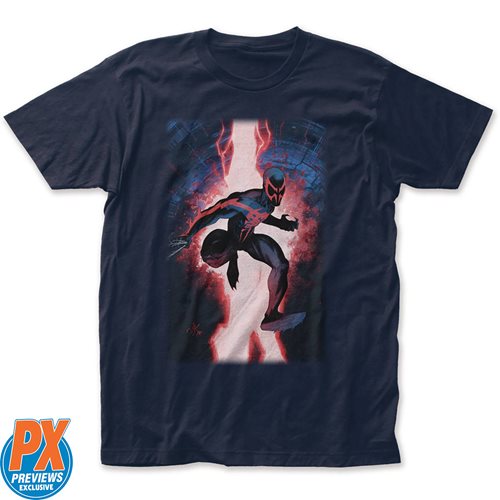 Marvel Spider-Man 2099 Tunnel Navy Blue T-Shirt - Previews Exclusive
