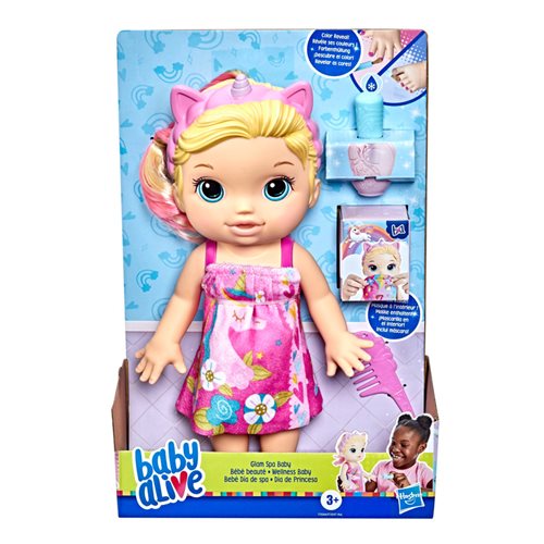 Baby Alive Glam Spa Unicorn Blonde Baby Doll