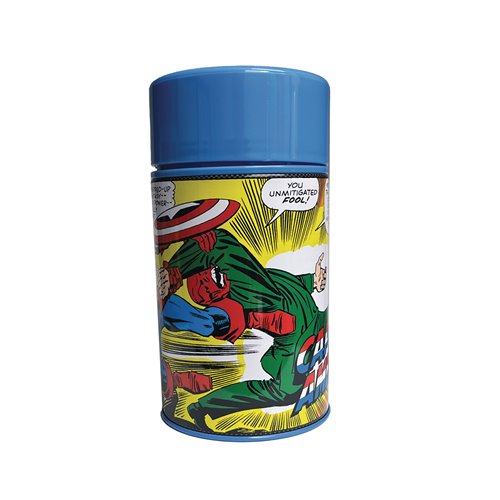 Captain America Classic Tin Titans Lunch Box with Thermos - Previews Exclusive