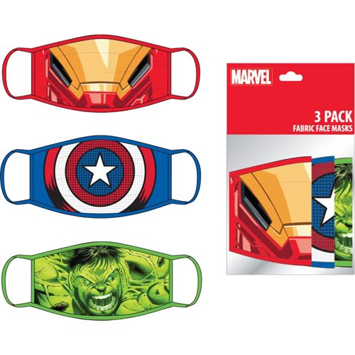 Avengers Men's 3-Pack Face Masks