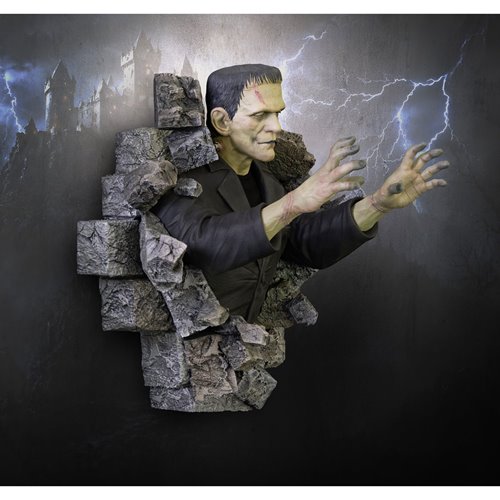 Frankenstein 1:1 Scale Life-Size Wall Sculpture Mount