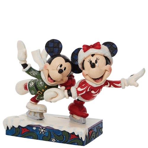 Disney Traditions Minnie Mouse and Mickey Mouse Ice Skating by Jim Shore Statue