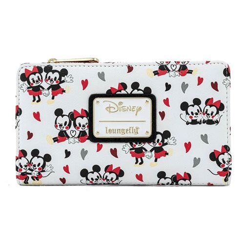 Mickey and Minnie Mouse Hearts Flap Wallet