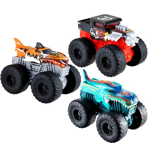 Hot Wheels Monster Trucks 1:43 Scale 2023 Mix 1 Lights and Sounds Vehicle Case of 4