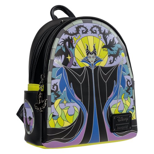 Sleeping Beauty Maleficent Stained Glass Mini-Backpack - Entertainment Earth Exclusive