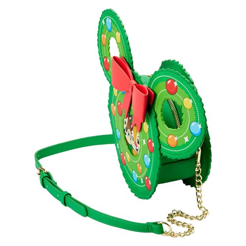 Chip and Dale Christmas Wreath Crossbody Purse