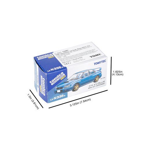 Tomica Limited Vintage Neo Subaru Impreza WRX STi 2003 Blue 1:64 Scale Die-Cast Metal Vehicle