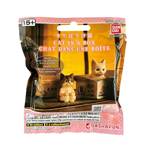 Machiboke Still Waiting Cat in a Box Blind Mini-Figure Display Case of 20