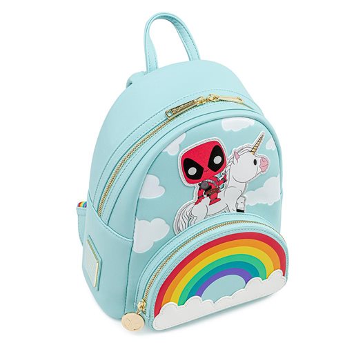Deadpool 30th Anniversary Unicorn Rainbow Pop! by Loungefly Mini-Backpack