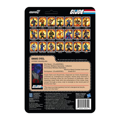 G.I. Joe Snake Eyes Version 4 3 3/4-Inch ReAction Figure