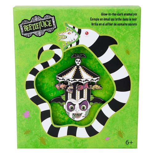 Beetlejuice Carousel Hat Sliding 3-Inch Collector Box Pin