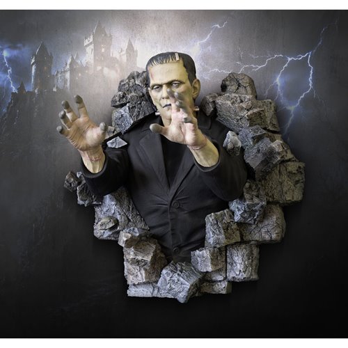 Frankenstein 1:1 Scale Life-Size Wall Sculpture Mount