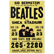 The Beatles Shea Stadium 1966 Poster Large Canvas Print