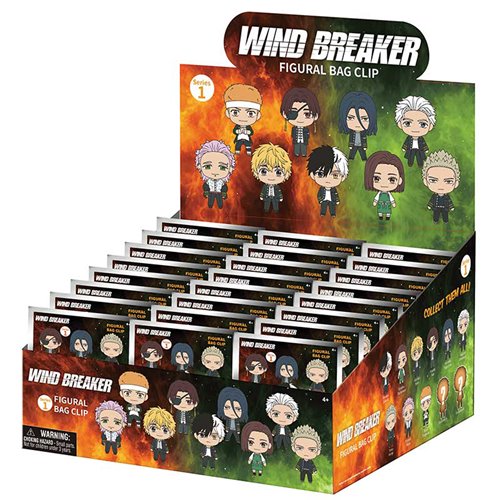 Wind Breaker 3D Foam Bag Clip Display Case of 24