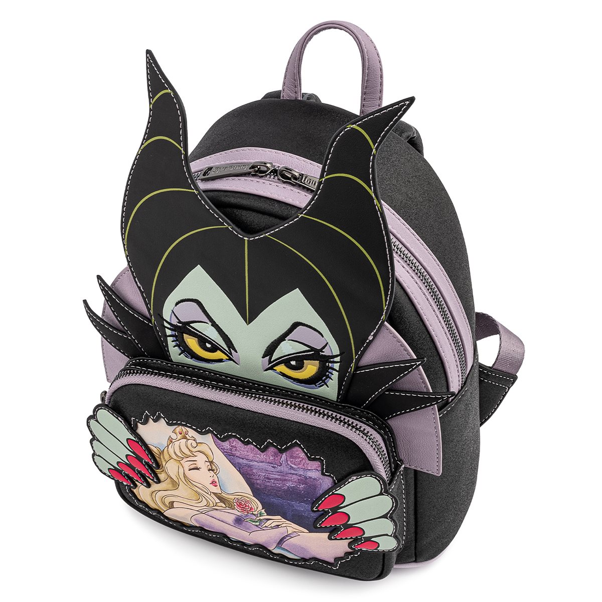 Maleficent 11″ Faux Leather Mini Backpack – Ribbon