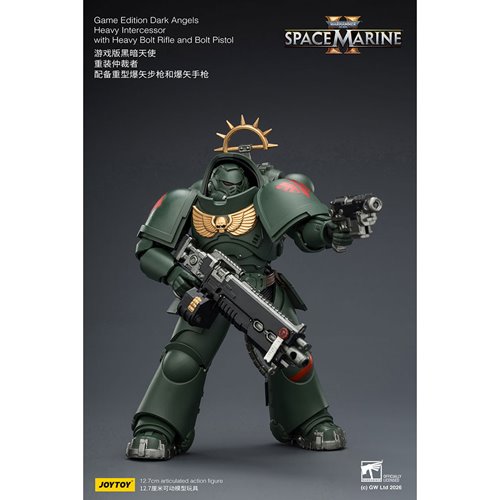 Joy Toy Warhammer 40K Space Marines Game Edition Dark Angels Heavy Intercessor Rifle & Pistol 1:18 S