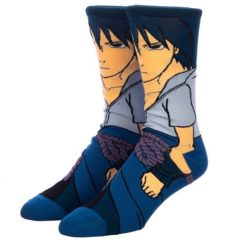 Naruto Sasuke 360 Character Crew Sock
