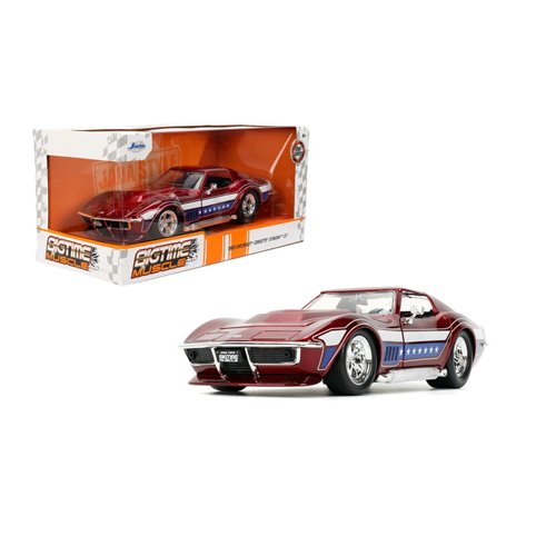 Bigtime Muscle 1969 Corvette Stingray ZL-1 Candy Red, White, and