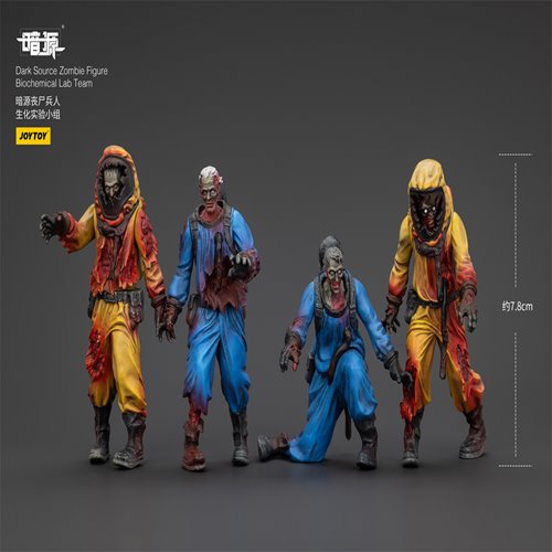 Joy Toy Dark Source Zombie Biochemical Lab 1:25 Scale Action Figure 4-Pack