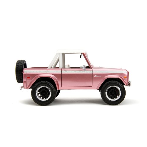 Pink Slips 1973 Ford Bronco with Base 1:24 Scale Die-Cast Metal Vehicle