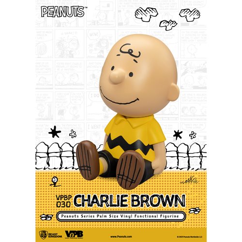 Peanuts Charlie Brown VPBP-030 Peanuts Series Palm Size Vinyl Functional Piggy Bank