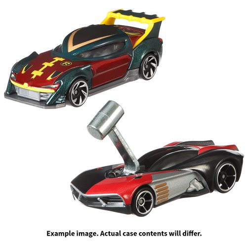 DC Comics Hot Wheels Character Car Mix 6 Vehicle Case of 8