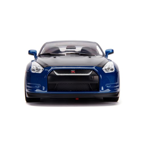 Fast and Furious Nissan GT-R R35 Light-Up 1:18 Scale Die-Cast Metal Vehicle with Brian Figure