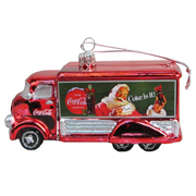 Coca-Cola Truck 5-Inch Glass Holiday Ornament