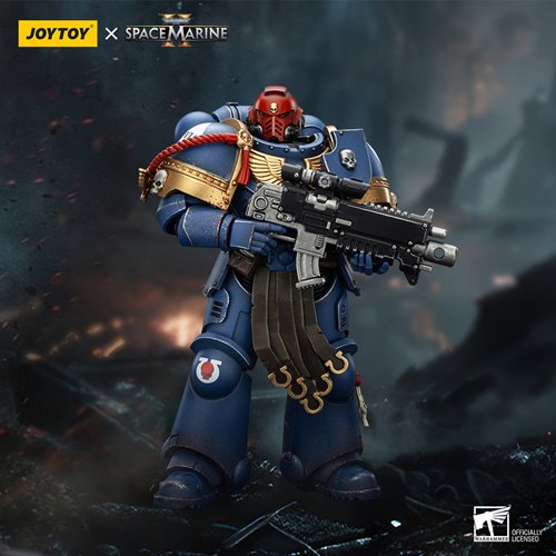 Joy Toy Warhammer Space Marine II Ultramarines Sergeant Gadriel Collectors Edition 1:18 Scale Action