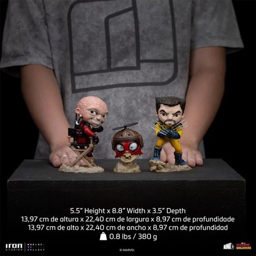 Deadpool & Wolverine with Headpool (Unmasked) MiniCo Vinyl Figure Set