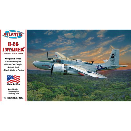 B-26 Invader Medium Bomber USAF 1:67 Scale Plastic Model
