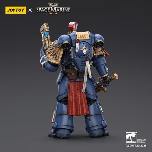 Joy Toy Warhammer Space Marine Ultramarine Relic Primus Armour Plasma Pistol and Combat Blade 1:18 S