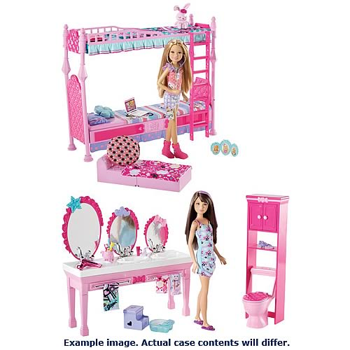 Barbie Sisters Furniture Case, Barbie Sisters Bunk Bed And Stacie Doll