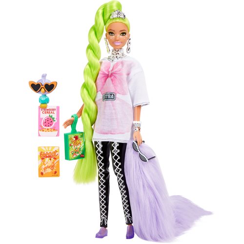 Barbie Extra Doll #11 with Neon Green Hair and Pet