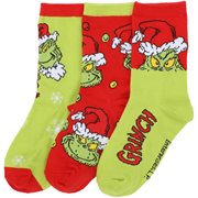 Dr. Seuss How the Grinch Stole Christmas Youth Crew Sock Box Set of 3