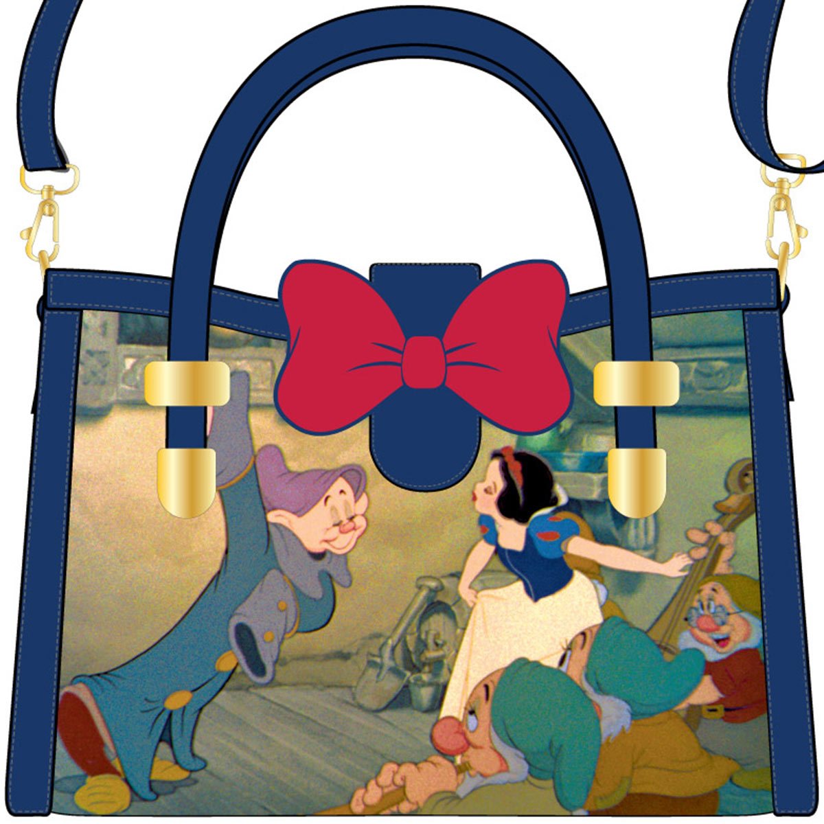 Loungefly Women's Disney Snow White and the Seven Dwarfs Blue Double Strap  Shoulder Bag Purse : Amazon.co.uk: Fashion