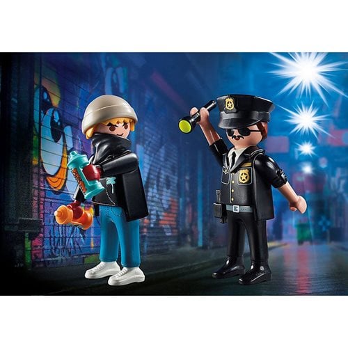 Playmobil 70822 DuoPack Policeman and Street Artist Action Figures