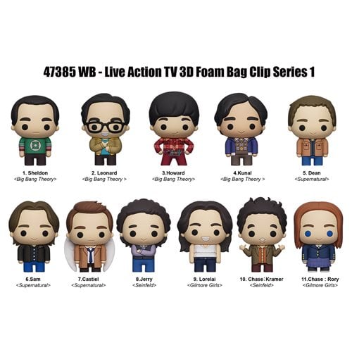 WB TV Collection 3D Foam Bag Clip Random 6-Pack